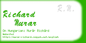 richard murar business card