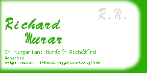 richard murar business card